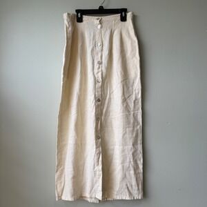 Elegant Cream Midi Skirt